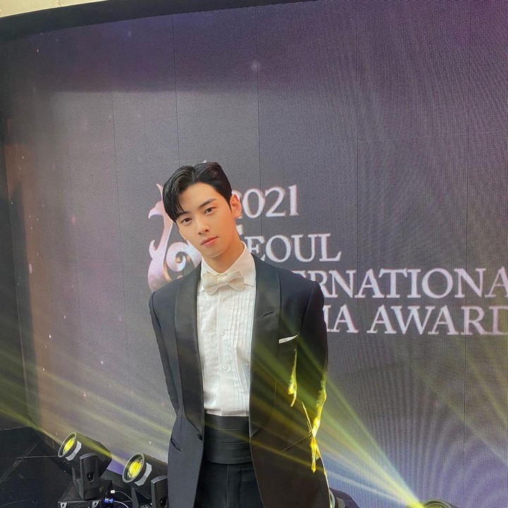 <p>Kiprah Cha Eun Woo di dunia akting juga sudah diacungi jempol oleh banyak orang. Belum lama ini, Cha Eun Woo juga ditunjuk untuk menjadi host di acara Seoul International Drama Awards 2021. (Foto: Instagram @eunwo.o_c)</p>