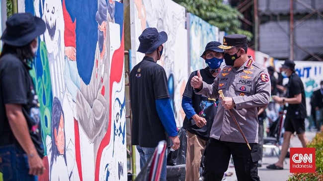 Kapolri mengatakan gelaran lomba mural ditujukan untuk membuktikan bahwa Polri tidak anti terhadap kritikan warga.