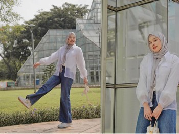 OOTD hijabers ala Ananza memang hanya sekadar memadukan outfit-outfit simple, tapi tetap terlihat elegan dan menarik. Gimana nih, menurut kamu? Jangan lupa di capture untuk kamu ikuti nanti ya, Beauties! (Foto: instagram/ananzaprili)