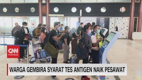 VIDEO: Warga Gembira Syarat Tes Antigen Naik Pesawat