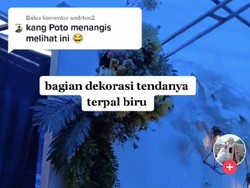 Salah Pilih Dekor, Pengantin Berubah Jadi Biru Viral Bikin Kasihan