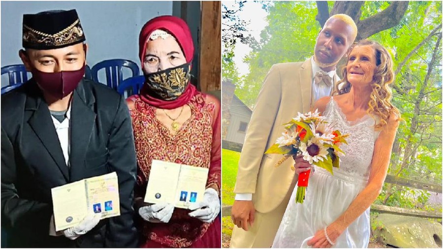 Pernikahan nenek-nenek dan pria lebih muda