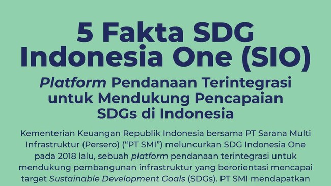 PT SMI memiliki platform SDG Indonesia One untuk pendanaan terintegrasi perubahan iklim.