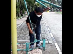Viral Kek Ginilah Medan Tunjukkan Fasilitas Rusak di Lapangan Merdeka