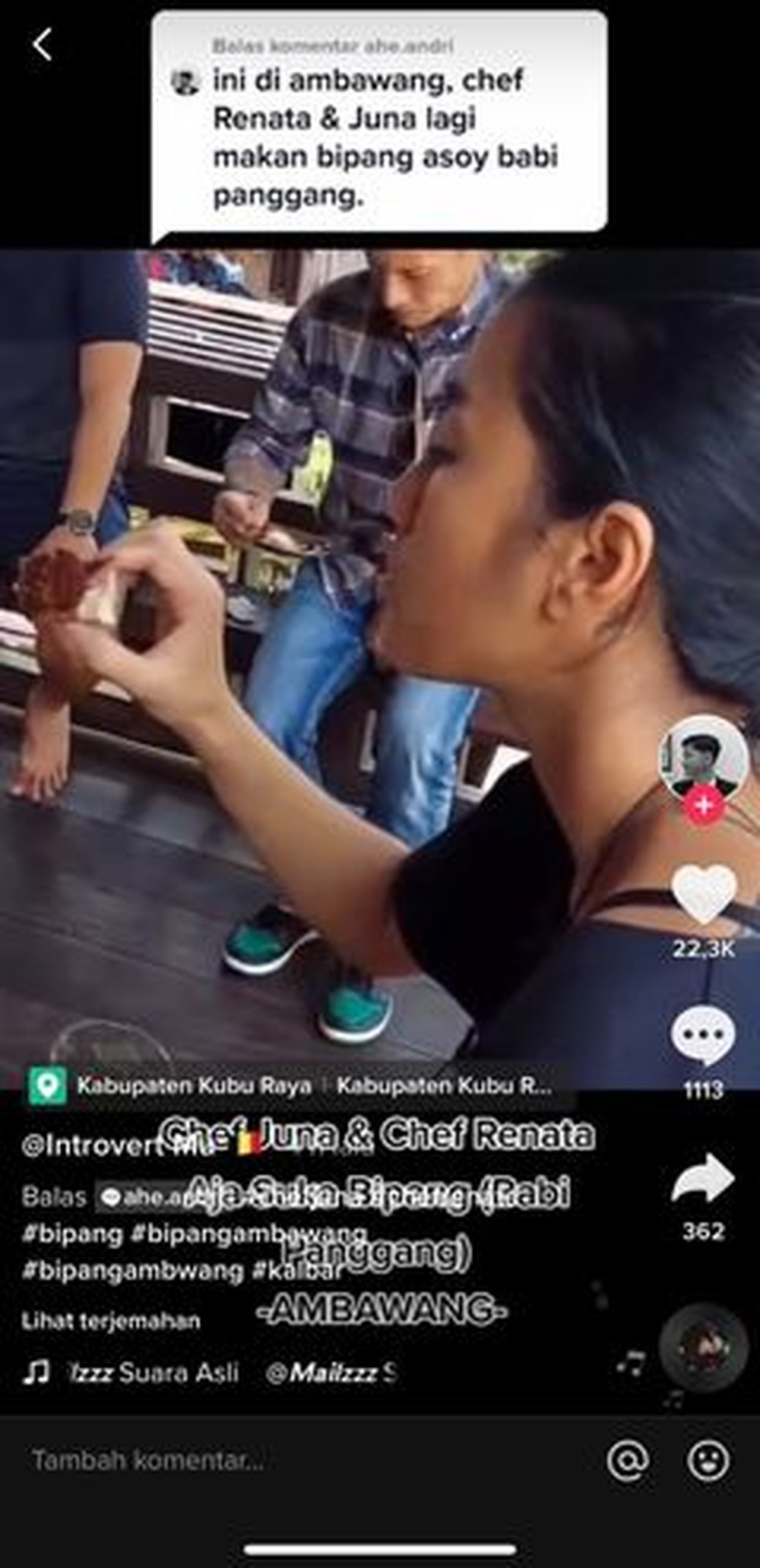 Beredar sebuah video di TikTok yang menampilkan chef Renatta makan babi bikin heboh&comma; yuk intip momennya&excl;
