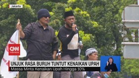VIDEO: Unjuk Rasa Buruh Tuntut Kenaikan Upah