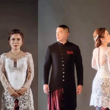 7 Foto Bahagia Pernikahan Miller Khan & Farina Rebecca di Resort Mewah