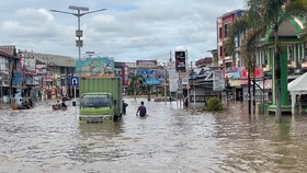 Banjir Sintang Surut 30 Cm, Bantuan Pangan Mulai Tiba