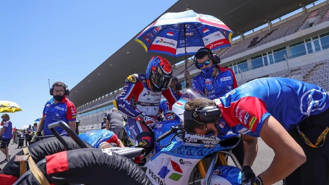 Pembalap Mandalika Racing Team, Dimas Ekky Pratama bakal mentas pada seri terakhir yang berlangsung di Moto2 Valencia.