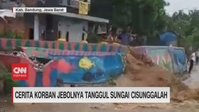 VIDEO: Cerita Korban Jebolnya Tanggul Sungai Cisunggalah