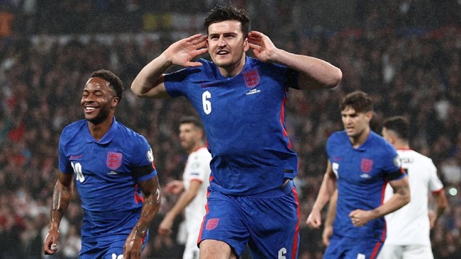 Harry Maguire berpeluang starter dalam duel Italia vs Inggris dalam laga Grup 3 UEFA Nations League di Stadion San Siro, Sabtu (24/9) dini hari WIB.