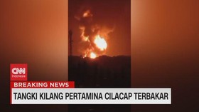 VIDEO: Tangki Kilang Pertamina Cilacap Terbakar