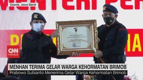 VIDEO: Menhan Terima Gelar Warga Kehormatan Brimob