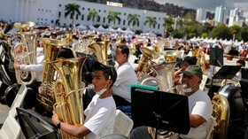 FOTO: Venezuela Pecahkan Rekor Dunia Gelar Orkestra Terbesar