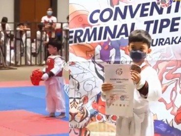 8 Momen Detik-detik Jan Ethes Cucu Jokowi Raih Juara Satu Taekwondo