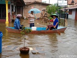 Banjir Rob Rendam Permukiman di Kota Pekalongan, Warga Mengungsi