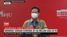 VIDEO: Menkes: Varian Corona AY.42 Belum Ada di RI
