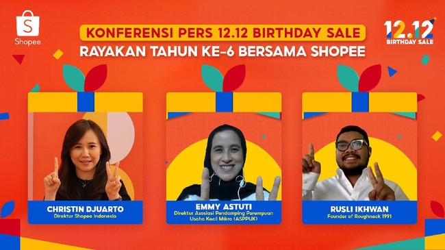 Shopee kembali mengadakan festival belanja terbesar akhir tahun, Shopee 12.12 Birthday Sale, yang memperkuat komitmen #ShopeeAdaUntukUMKM.