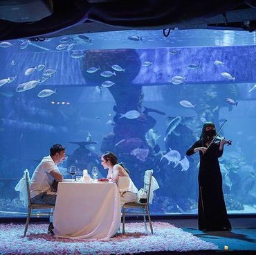 7 Potret Kejutan Romantis Ultah ke-31 Gisel dari Wijin di Akuarium