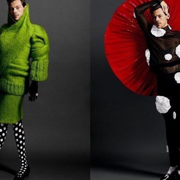 7 Pemotretan Terbaru Harry Styles Tampil dengan Pakaian Unik Disorot