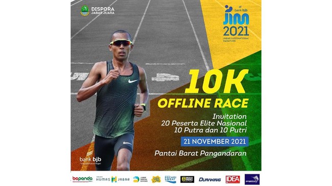 Gubernur Jawa Barat Ridwan Kamil mengajak warga untuk ikut Jabar International Marathon (JIM) Virtual Run 2021 untuk menumbuhkan kembali semangat berolahraga.