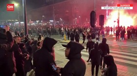 VIDEO: Demo Tolak Pembatasan Covid-19 di Belanda Berujung Rusuh