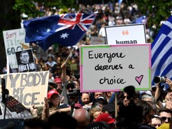 Ribuan Warga Australia Berdemo Tolak Vaksinasi Corona