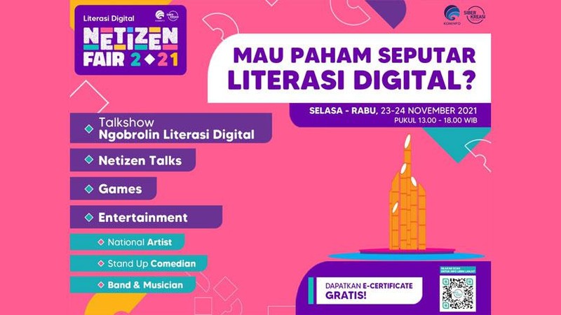 Kementerian Komunikasi dan Informatika (Kominfo) dan GNLD Siberkreasi menginisiasi Program Literasi Digital Nasional