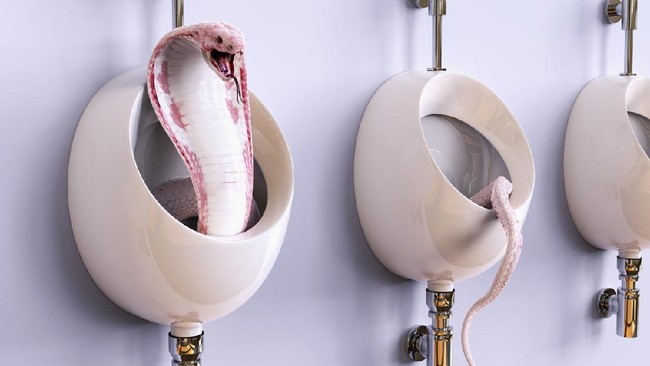 Sejumlah tempat seperti lubang WC atau closet dan plafon kerap jadi tempat nyaman bagi ular bersembunyi. Apa alasannya?