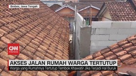 VIDEO: Akses Jalan Delapan Rumah di Brebes Ditutup Tembok