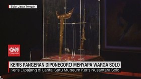 VIDEO: Keris Pangeran Diponegoro Dipamerkan di Solo