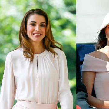 Beda Gaya Meghan Markle dengan Ratu Rania saat Kepergok Pakai Baju Serupa