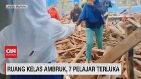 VIDEO: Ruang Kelas Ambruk, 7 Pelajar Tertimbun Dan Terluka