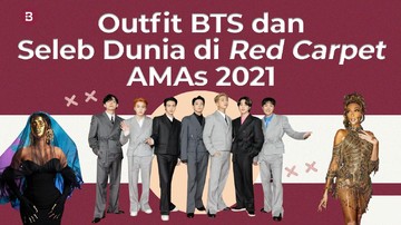 Outfit BTS dan Seleb Dunia di Red Carpet American Music Awards 2021