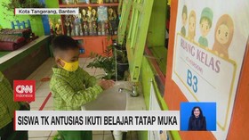 VIDEO: Siswa TK Antusias Ikuti Belajar Tatap Muka