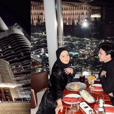7 Potret Dinner Romantis Dinda Hauw & Rey Mbayang di Burj Khalifa