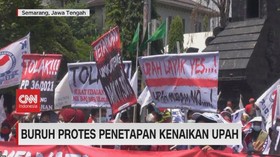 VIDEO: Demo Buruh Jateng Sebut Ganjar Tak Layak Jadi Capres