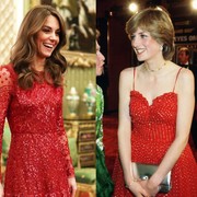 Beda Gaya Diana Spencer, Kate Middleton dan Megan Markle saat Kenakan Gaun Merah, Siapa yang Paling Elegan?