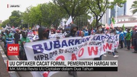 VIDEO: UU Ciptaker Cacat Formil, Pemerintah Hargai MK