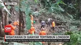 VIDEO: Wisatawan di Gianyar Tertimbun Longsor