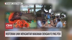 VIDEO: Resto Unik Mengantarkan Makanan Dengan Flying Fox