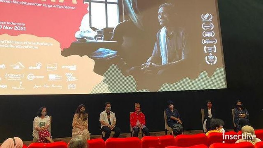 Potret Suasana Pemutaran Khusus dan Konferemsi Pers Film The Flame 'Bara'