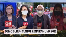 VIDEO: Situasi Demo Buruh Tuntut Kenaikan UMP 2022 di 3 Wilayah