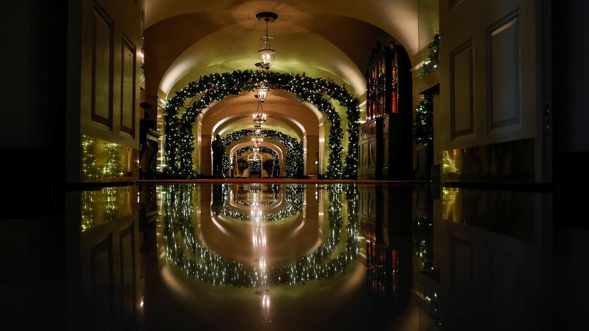 FOTO: Inspirasi Gemerlap Dekorasi Natal di Gedung Putih