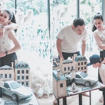 8 Foto Perayaan Ultah Suami Tajir Sandra Dewi, Kue Unik Jadi Sorotan