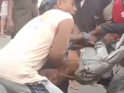 Jambret Apes, Dimassa Setelah Jatuh Tabrak Mobil Usai Menjambret
