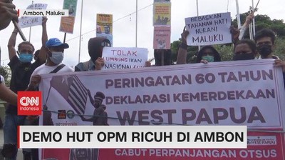 img-title VIDEO: Demo HUT OPM Ricuh di Ambon