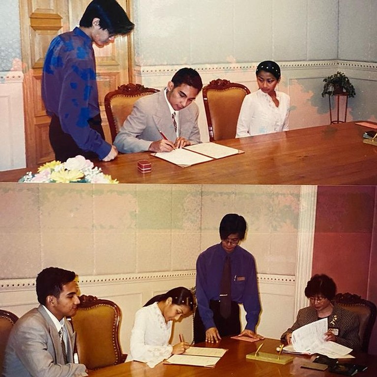 Rayakan anniversary, Amara Lingua mengunggah foto pernikahannya dengan Frans Mohede yang tak pernah diungkap ke publik. Yuk intip!