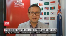 VIDEO: Epidemiolog: Omicron 1,3 Kali Lebih Cepat Menular dari Delta