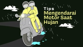 INFOGRAFIS: Kaidah Berkendara Motor yang Aman Saat Hujan